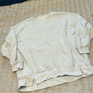 Distressed Oversized inside out Aerie sweatshirt